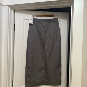 Commense Elegant Gray Pencil Skirt